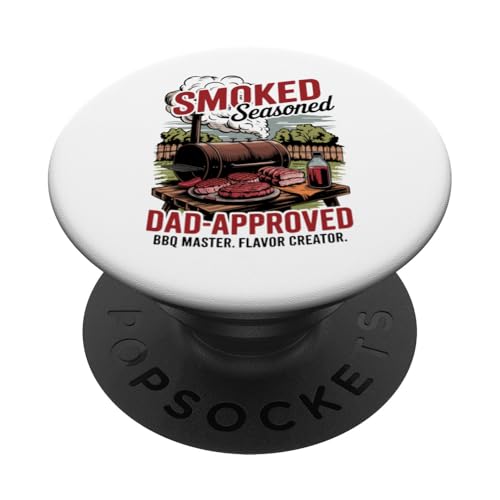 BBQ King of the Backyard - Smoked and Dad Approved Father's PopSockets Klebender PopGrip BBQ King of the Backyard - Smoked and Dad Approved Father's PopSockets Klebender PopGrip von Vintage BBQ Dad - Smoked Seasoned Dad Approved