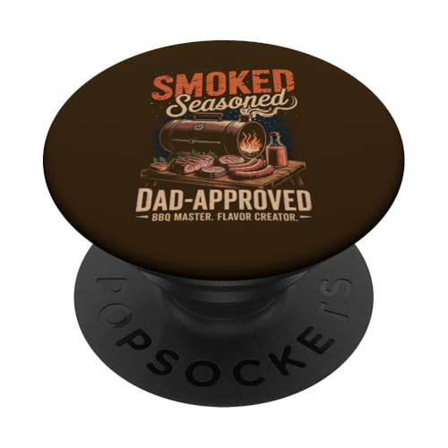 Seasoned - Smoked Meat Dad - Father's Day BBQ PopSockets Klebender PopGrip Seasoned - Smoked Meat Dad - Father's Day BBQ PopSockets Klebender PopGrip von Vintage BBQ Dad - Smoked Seasoned Dad Approved