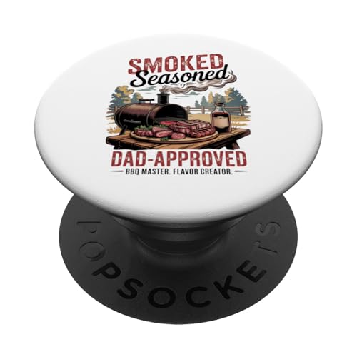 Smoked Seasoned Dad Approved — BBQ Grillmaster Vatertag PopSockets Klebender PopGrip Smoked Seasoned Dad Approved — BBQ Grillmaster Vatertag PopSockets Klebender PopGrip von Vintage BBQ Dad - Smoked Seasoned Dad Approved