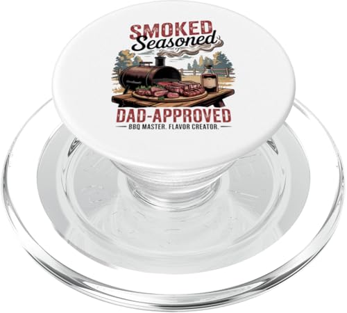 Smoked Seasoned Dad Approved — BBQ Grillmaster Vatertag PopSockets PopGrip für MagSafe Smoked Seasoned Dad Approved — BBQ Grillmaster Vatertag PopSockets PopGrip für MagSafe von Vintage BBQ Dad - Smoked Seasoned Dad Approved