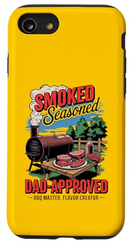 Vatertag Favorit - BBQ Dad Life mit Smoker Art Hülle für iPhone SE (2020) / 7 / 8 von Vintage BBQ Dad - Smoked Seasoned Dad Approved