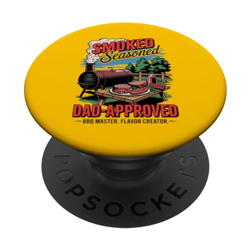 Vatertag Favorit - BBQ Dad Life mit Smoker Art PopSockets Klebender PopGrip Vatertag Favorit - BBQ Dad Life mit Smoker Art PopSockets Klebender PopGrip von Vintage BBQ Dad - Smoked Seasoned Dad Approved