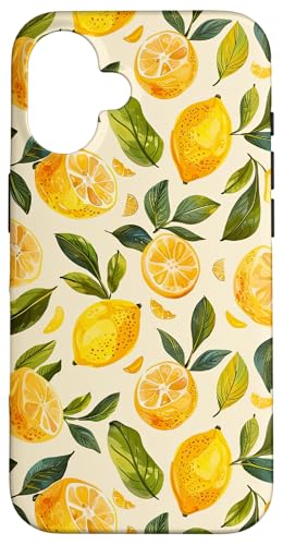 Hülle für iPhone 16 Aquarell Zitrone Sommer Limonade Zitrusfrucht von Vintage Citrus Lemon Fruit Vintage Summer Design