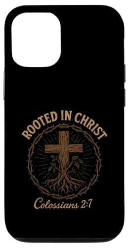 Verwurzelt in Christus – Christliches Jesus-Kreuz Hülle für iPhone 12/12 Pro von Vintage Faith Belief Devotion Spiritual Religious