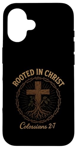 Verwurzelt in Christus – Christliches Jesus-Kreuz Hülle für iPhone 16 von Vintage Faith Belief Devotion Spiritual Religious