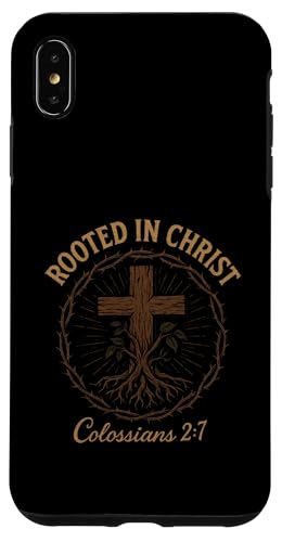 Verwurzelt in Christus – Christliches Jesus-Kreuz Hülle für iPhone XS Max von Vintage Faith Belief Devotion Spiritual Religious
