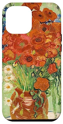 Hülle für iPhone 14 Pro Max Vincent van Goghs Vase mit Gänseblümchen und Mohn von Vintage Images