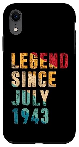 Legend Since Juli 1943 - 82 Years Old Gifts 82nd Birthday Hülle für iPhone XR Legend Since Juli 1943 - 82 Years Old Gifts 82nd Birthday Hülle für iPhone XR von Vintage Legend Since Birthday Gifts Store By Mj