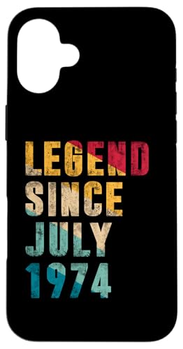 Legend Since Juli 1974 - 51 Years Old Gifts 51. Geburtstag Hülle für iPhone 16 Plus Legend Since Juli 1974 - 51 Years Old Gifts 51. Geburtstag Hülle für iPhone 16 Plus von Vintage Legend Since Birthday Gifts Store By Mj