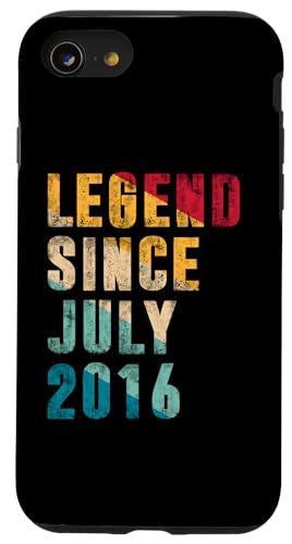 Legend Since Juli 2016 - 9 Years Old Kids Gifts 9th Birthday Hülle für iPhone SE (2020) / 7 / 8 von Vintage Legend Since Birthday Gifts Store By Mj