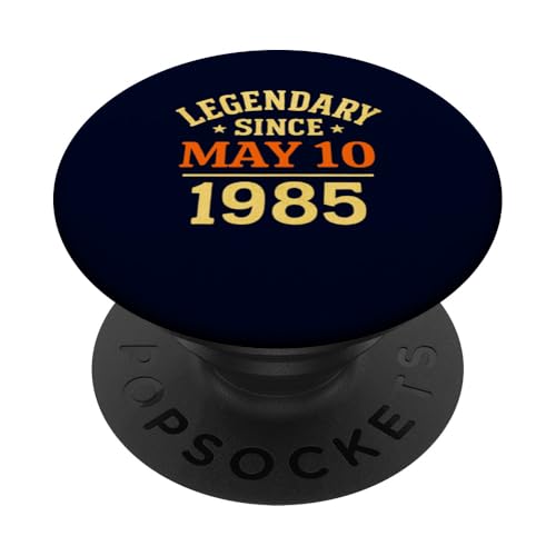 Legendär seit 10. Mai 1985 Fantastische Geburtstagsparty im Retro-Look PopSockets Klebender PopGrip Legendär seit 10. Mai 1985 Fantastische Geburtstagsparty im Retro-Look PopSockets Klebender PopGrip von Vintage May 1985 Birthday Gift Tee for Men & Women