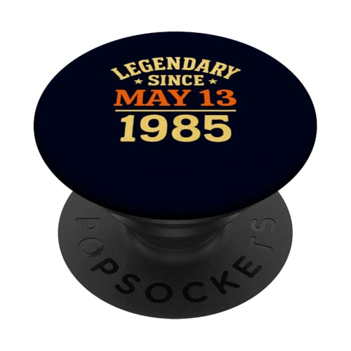 Legendär seit 13. Mai 1985 Fantastische Geburtstagsparty im Retro-Look PopSockets Klebender PopGrip Legendär seit 13. Mai 1985 Fantastische Geburtstagsparty im Retro-Look PopSockets Klebender PopGrip von Vintage May 1985 Birthday Gift Tee for Men & Women