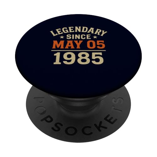 Legendär seit 5. Mai 1985, tolle Geburtstagsparty im Retro-Look PopSockets Klebender PopGrip Legendär seit 5. Mai 1985, tolle Geburtstagsparty im Retro-Look PopSockets Klebender PopGrip von Vintage May 1985 Birthday Gift Tee for Men & Women