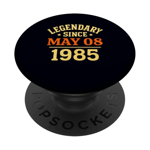 Legendär seit 8. Mai 1985, tolle Geburtstagsparty im Retro-Look PopSockets Klebender PopGrip Legendär seit 8. Mai 1985, tolle Geburtstagsparty im Retro-Look PopSockets Klebender PopGrip von Vintage May 1985 Birthday Gift Tee for Men & Women