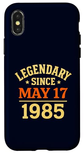 Legendär seit dem 17. Mai 1985, tolle Geburtstagsparty im Retro-Look Hülle für iPhone X/XS Legendär seit dem 17. Mai 1985, tolle Geburtstagsparty im Retro-Look Hülle für iPhone X/XS von Vintage May 1985 Birthday Gift Tee for Men & Women