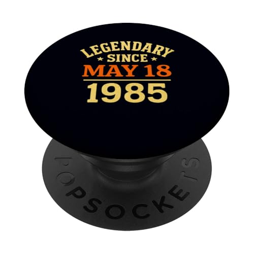 Legendär seit dem 18. Mai 1985, tolle Geburtstagsparty im Retro-Look PopSockets Klebender PopGrip Legendär seit dem 18. Mai 1985, tolle Geburtstagsparty im Retro-Look PopSockets Klebender PopGrip von Vintage May 1985 Birthday Gift Tee for Men & Women