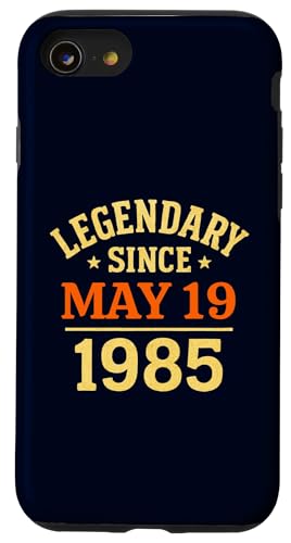 Legendär seit dem 19. Mai 1985, tolle Geburtstagsparty im Retro-Look Hülle für iPhone SE (2020) / 7 / 8 von Vintage May 1985 Birthday Gift Tee for Men & Women