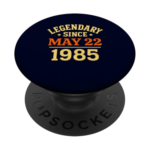 Legendär seit dem 22. Mai 1985, tolle Geburtstagsparty im Retro-Look PopSockets Klebender PopGrip Legendär seit dem 22. Mai 1985, tolle Geburtstagsparty im Retro-Look PopSockets Klebender PopGrip von Vintage May 1985 Birthday Gift Tee for Men & Women