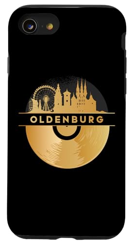 Hülle für iPhone SE (2020) / 7 / 8 Vinyl-Schallplatte Disco-Musik Skyline-Oldenburg von Vintage Music-Player Accessories Gifts Shirts