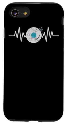 Retro Music Disk-Jockey DJ Vinyl-Schallplatte spielt Musik Hülle für iPhone SE (2020) / 7 / 8 von Vintage Music-Player Accessories Gifts Shirts