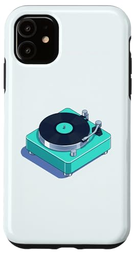 Vinyl-Schallplattenspieler-Grafikdesign Hülle für iPhone 11 von Vintage Music Turntable