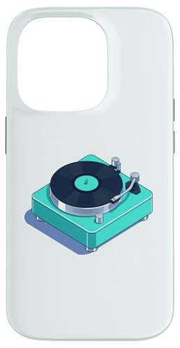 Vinyl-Schallplattenspieler-Grafikdesign Hülle für iPhone 14 Pro von Vintage Music Turntable