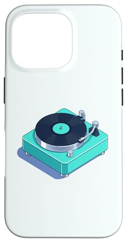 Vinyl-Schallplattenspieler-Grafikdesign Hülle für iPhone 16 Pro von Vintage Music Turntable