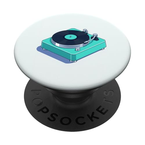 Vinyl-Schallplattenspieler-Grafikdesign PopSockets Klebender PopGrip Vinyl-Schallplattenspieler-Grafikdesign PopSockets Klebender PopGrip von Vintage Music Turntable