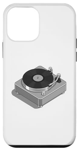 Vinyl-Schallplattenspieler-Grafikdesign in grauer Farbe Hülle für iPhone 12 mini von Vintage Music Turntable