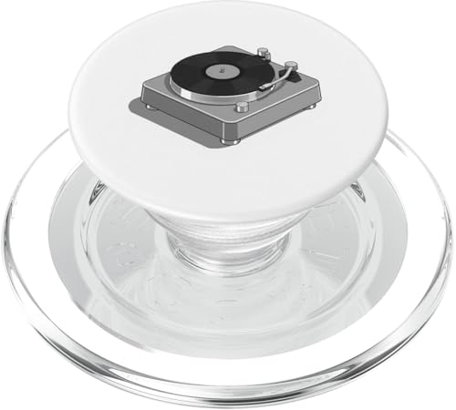 Vinyl-Schallplattenspieler-Grafikdesign in grauer Farbe PopSockets PopGrip für MagSafe Vinyl-Schallplattenspieler-Grafikdesign in grauer Farbe PopSockets PopGrip für MagSafe von Vintage Music Turntable