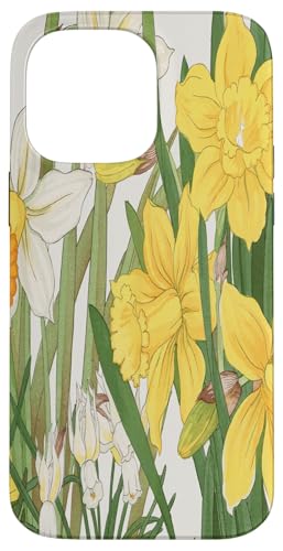 Japanische Woodblock Art Narzissen Hülle für iPhone 14 Pro Max Japanische Woodblock Art Narzissen Hülle für iPhone 14 Pro Max von Vintage Revisited Press