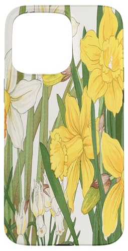 Japanische Woodblock Art Narzissen Hülle für iPhone 15 Pro Max Japanische Woodblock Art Narzissen Hülle für iPhone 15 Pro Max von Vintage Revisited Press