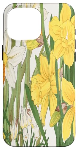 Japanische Woodblock Art Narzissen Hülle für iPhone 16 Pro Max Japanische Woodblock Art Narzissen Hülle für iPhone 16 Pro Max von Vintage Revisited Press