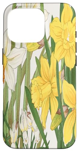 Japanische Woodblock Art Narzissen Hülle für iPhone 16 Pro Japanische Woodblock Art Narzissen Hülle für iPhone 16 Pro von Vintage Revisited Press