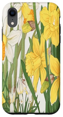 Japanische Woodblock Art Narzissen Hülle für iPhone XR Japanische Woodblock Art Narzissen Hülle für iPhone XR von Vintage Revisited Press