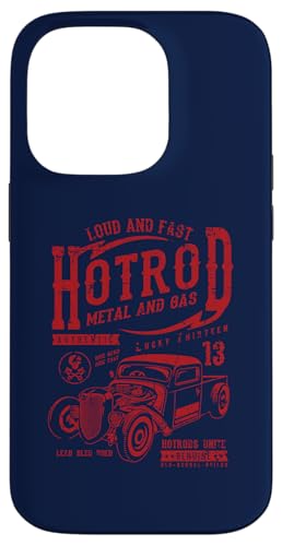 Hotrod Car Automotive Nostalgie Distressed Retro Design Hülle für iPhone 14 Pro von Vintage Style Hotrod Car Retro Automotive Designs