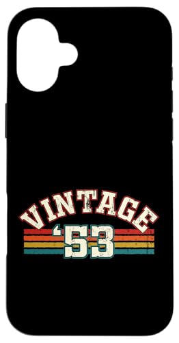 Vintage 1953 Geburtsjahr Cool Geburtstag Retro Regenbogen Linien Hülle für iPhone 16 Plus Vintage 1953 Geburtsjahr Cool Geburtstag Retro Regenbogen Linien Hülle für iPhone 16 Plus von Vintage Sunset Stripes Sports Lover Birthday