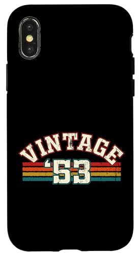 Vintage 1953 Geburtsjahr Cool Geburtstag Retro Regenbogen Linien Hülle für iPhone X/XS Vintage 1953 Geburtsjahr Cool Geburtstag Retro Regenbogen Linien Hülle für iPhone X/XS von Vintage Sunset Stripes Sports Lover Birthday