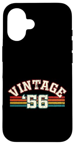 Vintage 1956 Geburtsjahr Cool Geburtstag Retro Regenbogen Linien Hülle für iPhone 16 Vintage 1956 Geburtsjahr Cool Geburtstag Retro Regenbogen Linien Hülle für iPhone 16 von Vintage Sunset Stripes Sports Lover Birthday