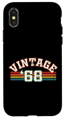 Vintage 1968 Geburtsjahr Cool Geburtstag Retro Regenbogen Linien Hülle für iPhone X/XS Vintage 1968 Geburtsjahr Cool Geburtstag Retro Regenbogen Linien Hülle für iPhone X/XS von Vintage Sunset Stripes Sports Lover Birthday
