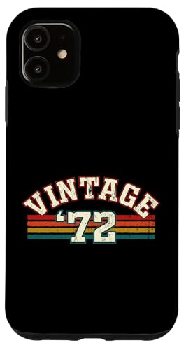 Vintage 1972 Geburtsjahr Cool Geburtstag Retro Regenbogen Linien Hülle für iPhone 11 Vintage 1972 Geburtsjahr Cool Geburtstag Retro Regenbogen Linien Hülle für iPhone 11 von Vintage Sunset Stripes Sports Lover Birthday