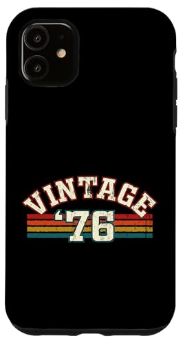 Vintage 1976 Geburtsjahr Cool Geburtstag Retro Regenbogen Linien Hülle für iPhone 11 Vintage 1976 Geburtsjahr Cool Geburtstag Retro Regenbogen Linien Hülle für iPhone 11 von Vintage Sunset Stripes Sports Lover Birthday