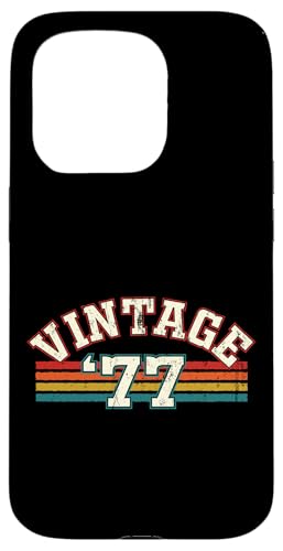 Vintage 1977 Geburtsjahr Cool Geburtstag Retro Regenbogen Linien Hülle für iPhone 15 Pro Vintage 1977 Geburtsjahr Cool Geburtstag Retro Regenbogen Linien Hülle für iPhone 15 Pro von Vintage Sunset Stripes Sports Lover Birthday