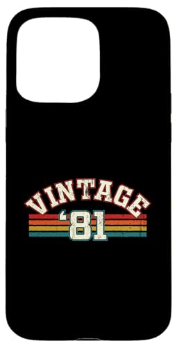 Vintage 1981 Geburtsjahr Cool Geburtstag Retro Regenbogen Linien Hülle für iPhone 15 Pro Max Vintage 1981 Geburtsjahr Cool Geburtstag Retro Regenbogen Linien Hülle für iPhone 15 Pro Max von Vintage Sunset Stripes Sports Lover Birthday