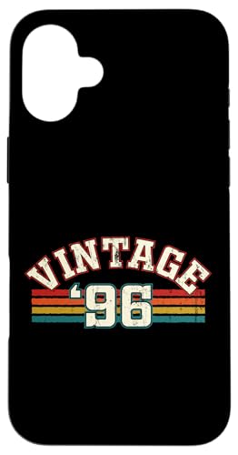 Vintage 1996 Geburtsjahr Cool Geburtstag Retro Regenbogen Linien Hülle für iPhone 16 Plus Vintage 1996 Geburtsjahr Cool Geburtstag Retro Regenbogen Linien Hülle für iPhone 16 Plus von Vintage Sunset Stripes Sports Lover Birthday