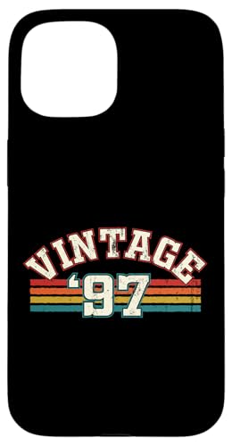 Vintage 1997 Geburtsjahr Cool Geburtstag Retro Regenbogen Linien Hülle für iPhone 15 Vintage 1997 Geburtsjahr Cool Geburtstag Retro Regenbogen Linien Hülle für iPhone 15 von Vintage Sunset Stripes Sports Lover Birthday