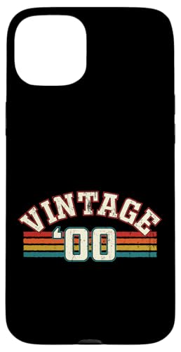 Vintage 2000 Geburtsjahr Cool Geburtstag Retro Regenbogen Linien Hülle für iPhone 15 Plus Vintage 2000 Geburtsjahr Cool Geburtstag Retro Regenbogen Linien Hülle für iPhone 15 Plus von Vintage Sunset Stripes Sports Lover Birthday