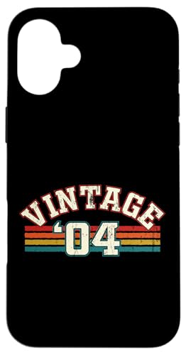 Vintage 2004 Geburtsjahr Cool Geburtstag Retro Regenbogen Linien Hülle für iPhone 16 Plus Vintage 2004 Geburtsjahr Cool Geburtstag Retro Regenbogen Linien Hülle für iPhone 16 Plus von Vintage Sunset Stripes Sports Lover Birthday