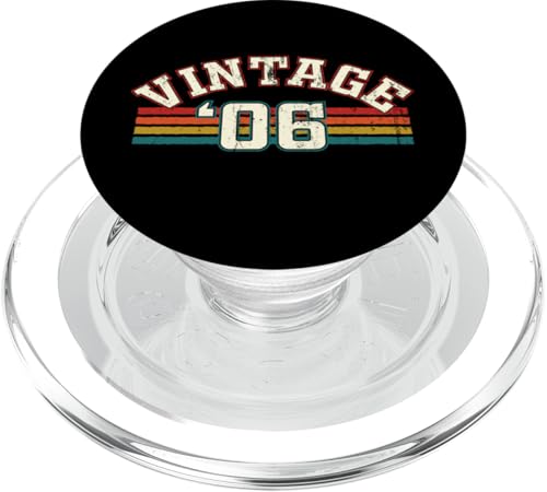 Vintage 2006 Geburtsjahr Cool Geburtstag Retro Regenbogen Linien PopSockets PopGrip für MagSafe Vintage 2006 Geburtsjahr Cool Geburtstag Retro Regenbogen Linien PopSockets PopGrip für MagSafe von Vintage Sunset Stripes Sports Lover Birthday