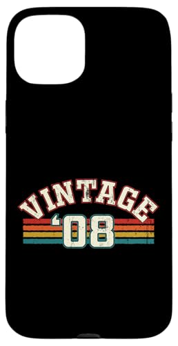 Vintage 2008 Geburtsjahr Cool Geburtstag Retro Regenbogen Linien Hülle für iPhone 15 Plus Vintage 2008 Geburtsjahr Cool Geburtstag Retro Regenbogen Linien Hülle für iPhone 15 Plus von Vintage Sunset Stripes Sports Lover Birthday